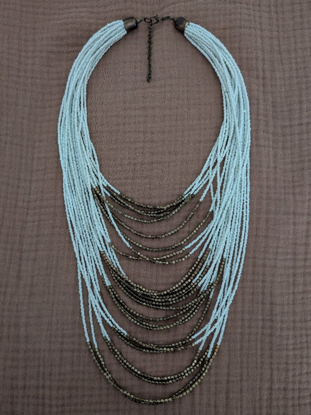 vintage beaded waterfall necklace